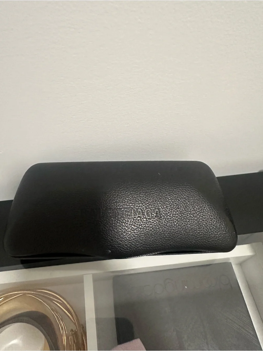 Balenciaga Gray Rectangular Sunglasses with Silver Logo